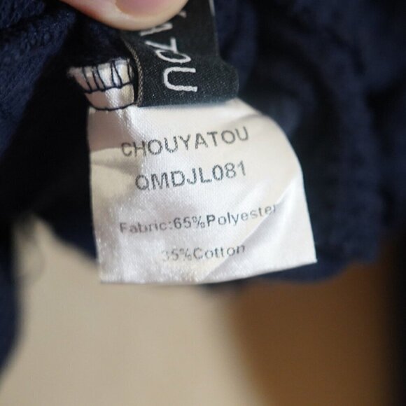 Chouyatou Loose Fit Batwing Sleeve Waffle Knit Button Down Shirt Jacket L boho - Picture 7 of 7